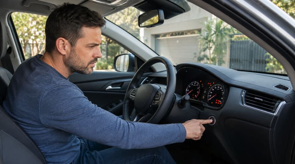 Clicking noise when starting a car checked during a no-crank electrical test